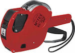 Motex MX-2616 Μηχανικός Ετικετογράφος Χειρός Διπλός σε Κόκκινο Χρώμα