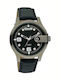 Dolce & Gabbana Herrenuhr Batterie mit Schwarz Lederarmband