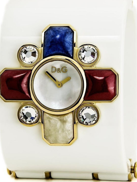 Dolce & Gabbana Women's Watch with White Rubber Strap