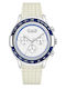 Dolce & Gabbana Ceas Barbati 40mm Cronograf Baterie cu Culoare Bej Cauciuc Cureaua