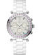 GC Watches Γυναικείο Ρολόι 38mm Χρονογράφος Μπαταρίας με Λευκό Μεταλλικό Μπρασελέ