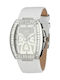 Guess Ceas Cronograf cu Alb Curea de Piele