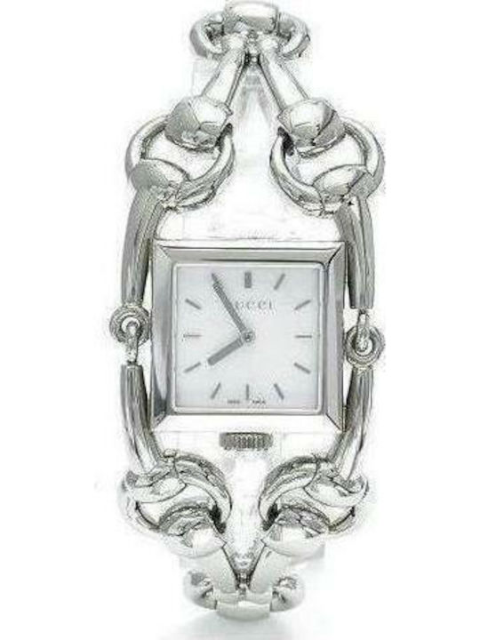 Gucci Women's Watch with Silver Metal Bracelet