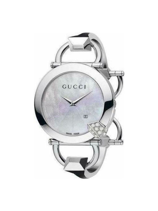 Gucci YA122505 Watch with Metal Bracelet Silver YA122505 Skroutz.eu