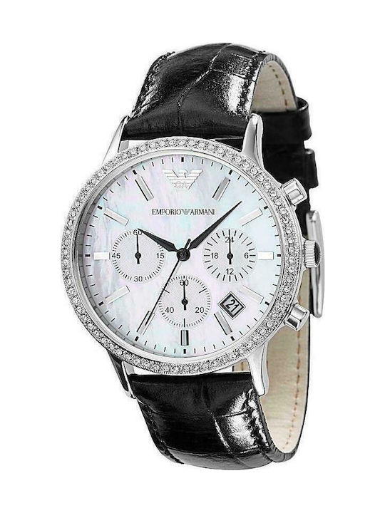 Emporio Armani Black Strap Chrono AR2437 Skroutz.gr