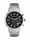 Emporio Armani Renato Men's Watch 43mm Chronograph Battery with Silver Metal Bracelet