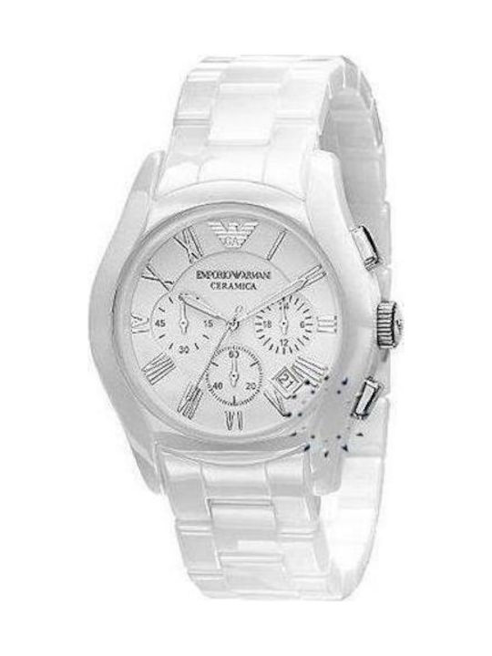 Emporio Armani Ceramica Men's Watch 42mm Chronograph Battery with