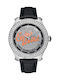 Marc Ecko Γυναικείο Ρολόι 46mm Μπαταρίας με Μαύρο Δερμάτινο Λουράκι