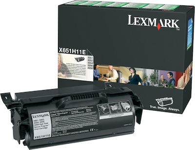 Lexmark X651H11E Toner Laser Printer Black High Yield Return Program 25000 Pages