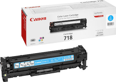 Canon 718 Toner Laser Printer Cyan 2900 Pages (2661B002)