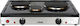 Pitsilos S3 Enamel Countertop Triple Burner Black