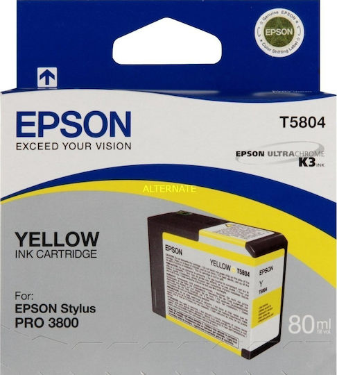 Epson T5804 Original InkJet Printer Ink Yellow (C13T580400)