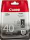 Canon PG-40 Original InkJet Printer Ink Black (0615B001)