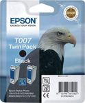 Epson T007 Black Twin Pack Original Pack of InkJet Printer Inks Black (C13T00740210)