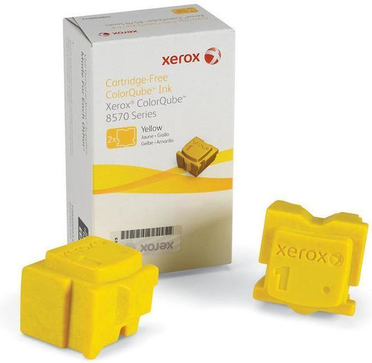 Xerox Original Pack of 2 InkJet Printer Inks Yellow (108R00933)