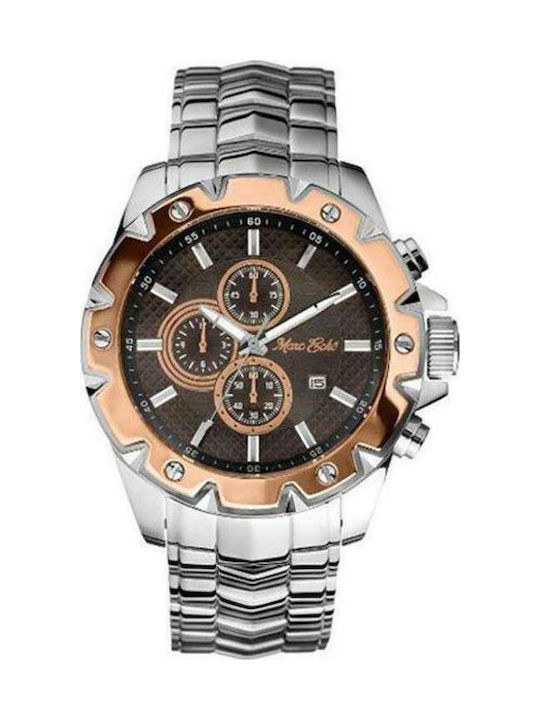 Marc Ecko Uhr Chronograph Batterie mit Silber Metallarmband