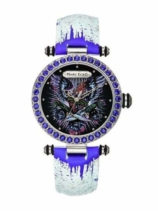 Marc Ecko Women's Watch with White Leather Strap