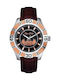 Marc Ecko Men's Watch 49mm Battery with Leather Strap Brown