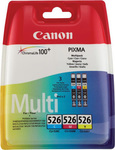 Canon CLI-526 Pachet de 3 cartușe de cerneală pentru imprimante InkJet Galben / Cyan / Magenta (4541B006)