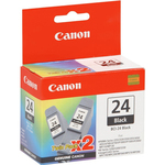 Canon BCI-24BKTP Original Paket mit InkJet Druckerpatronen Schwarz (6881A009)