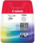 Canon PG-40/CL-41 Original Paket mit 2 InkJet Druckerpatronen Mehrere (Farbe) / Schwarz (0615B043)