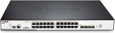 D-Link Managed L2 PoE+ Switch with 20 Gigabit (1Gbps) Ethernet Ports and 4 SFP Ports