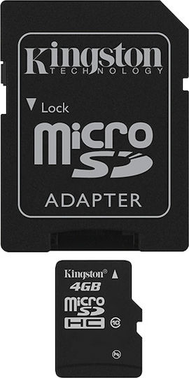 Kingston microSDHC 4GB Class 10 UHS-I with Adapter