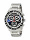 Tissot Мъжки Часовник 42мм Хронограф На Батерия със Сребърна Метална Гривна