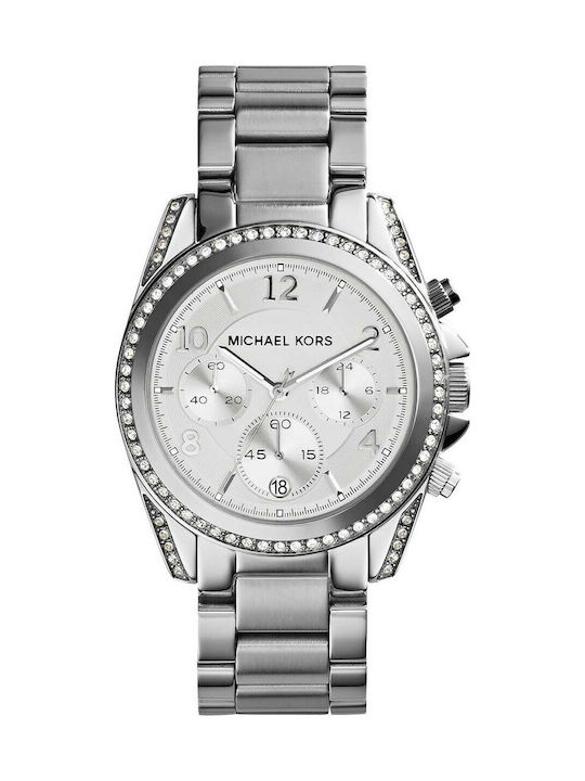 Michael Kors Blair Watch Chronograph with Silver Metal Bracelet