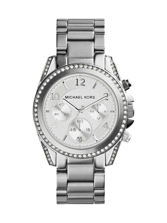 Michael Kors Blair Uhr Chronograph mit Silber Metallarmband