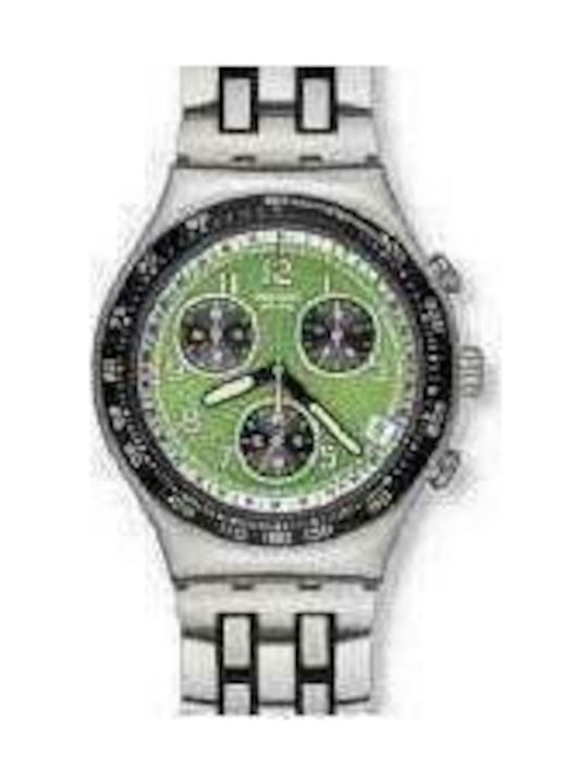 Swatch Uhr Chronograph mit Silber Metallarmband