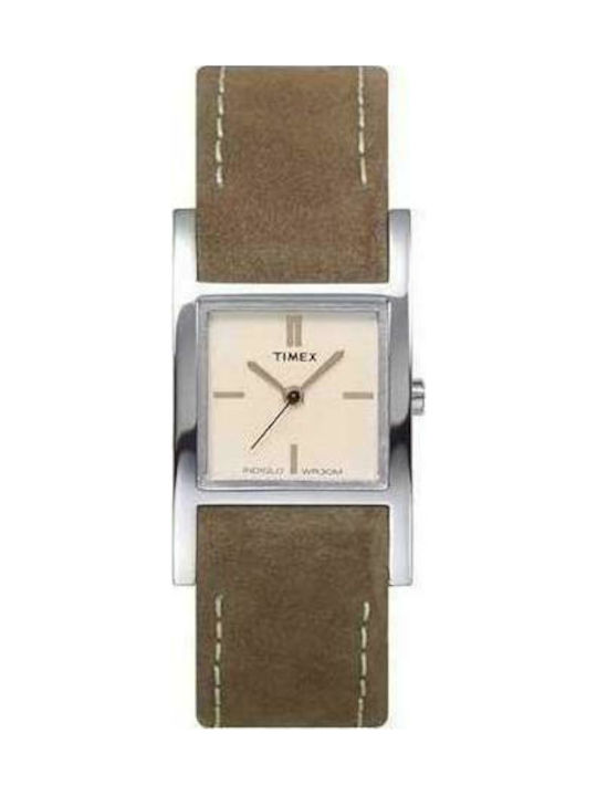 Timex Watch with Brown Leather Strap T2J941