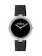 Jacques Lemans Women's Watch with Black Leather Strap