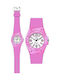 Q&Q VQ68-012 Watch with Pink / Pink Rubber Strap VQ68-012