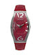 Chronotech Watch with Red Leather Strap