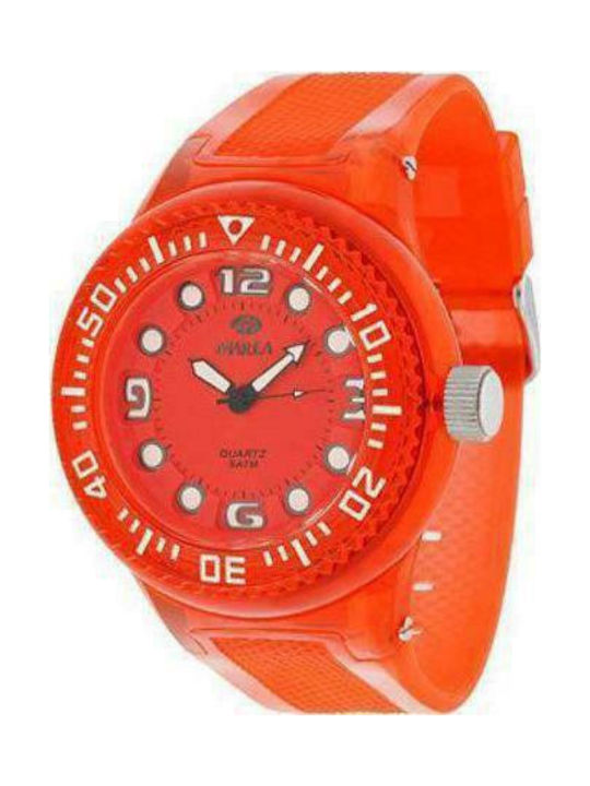 Marea Watch with Orange Rubber Strap