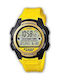 Casio W-756-9AV Digital Uhr Chronograph Batterie mit Gelb / Gelb Kautschukarmband W-756-9AV
