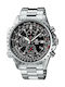 Casio Edifice Watch Chronograph Battery with Silver Metal Bracelet