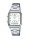 Casio Vintage Edgy Watch Battery with Silver Metal Bracelet