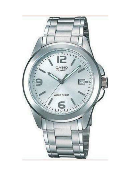 Casio Ceas Baterie cu Argintiu Brățară metalică MTP-1215A-7A