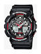 Casio G-Shock Analog/Digital Watch Chronograph Battery with Black Rubber Strap