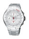 Pulsar Men's Watch 45mm Chronograph Battery with Silver Metal Bracelet