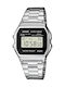 Casio Vintage Iconic Digital Men's Watch 36mm Battery with Silver Metal Bracelet