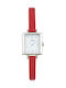 Timex Watch with Red Leather Strap