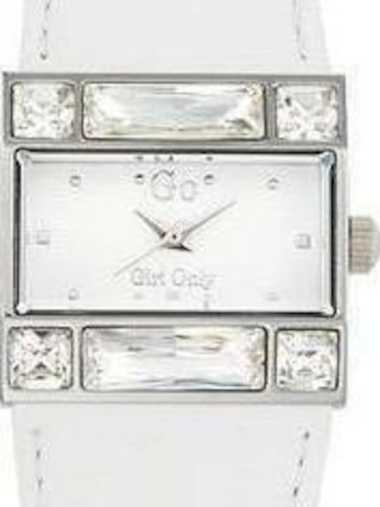 Go Girl Only Women's Watch with White Leather Strap