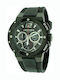 Chronotech Men's Watch Chronograph Battery with Black Rubber Strap