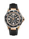GC Watches Collection Rosegold Case Black Dial and Leather Stra -