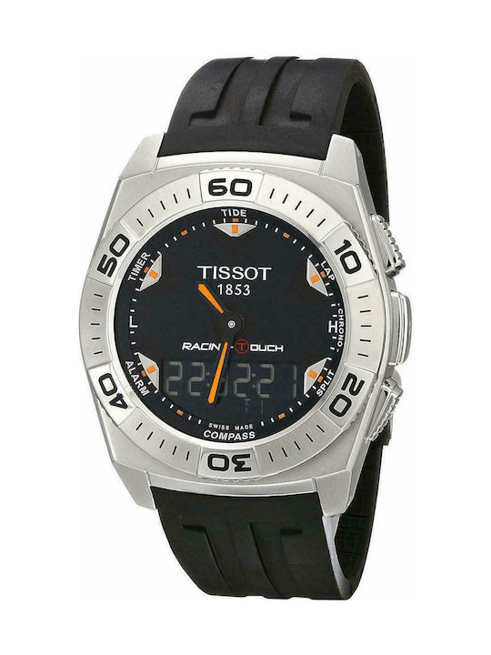 Tissot Racing Touch Watch Chronograph Battery with Black Rubber Strap