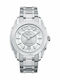 Bulova Precisionist Ανδρικό Ρολόι 42mm Μπαταρίας με Ασημί Μεταλλικό Μπρασελέ