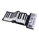 Flexible Piano Keyboard with 61 Keys with Case White